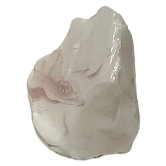 Milk Glass Pink Swirl Art Glass Cullet Glowing Manganese Slag Glass #5GM42 - Picture 4 of 8